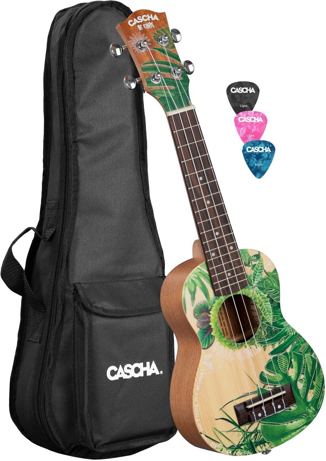 Cascha HH 2602 Art Series Sopránové ukulele Leafy Cascha