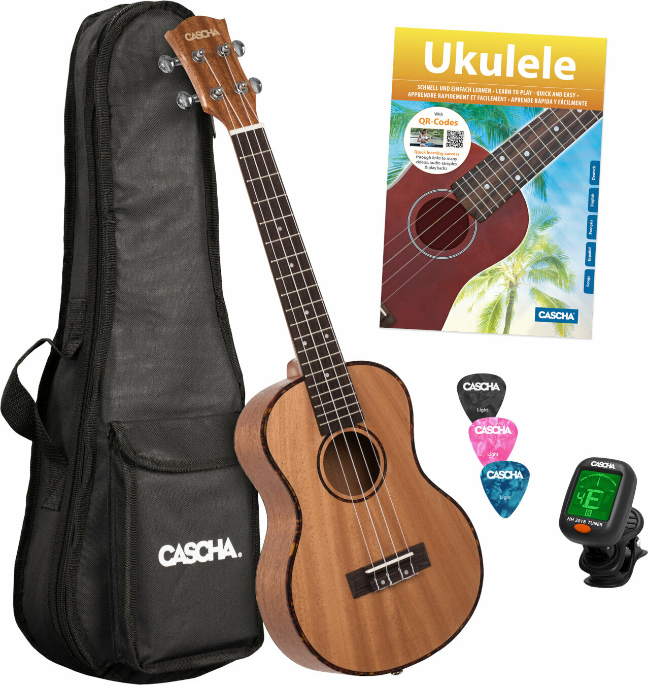 Cascha HH2049 Premium Tenorové ukulele Natural Cascha