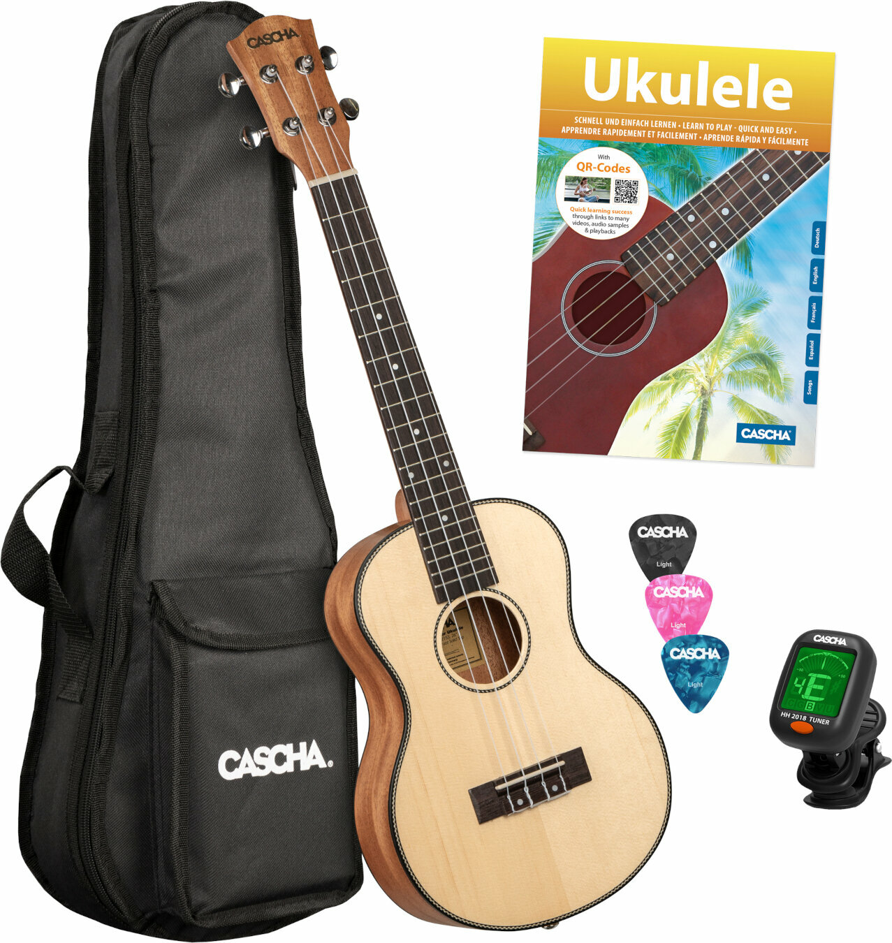 Cascha HH2155 Tenorové ukulele Natural Cascha