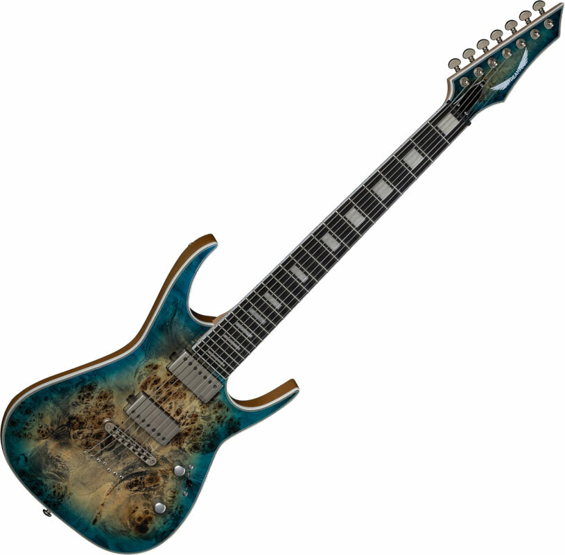 Dean Guitars Exile Select Floyd 7 St Burl Poplar Satin Turquoise Burst Dean Guitars