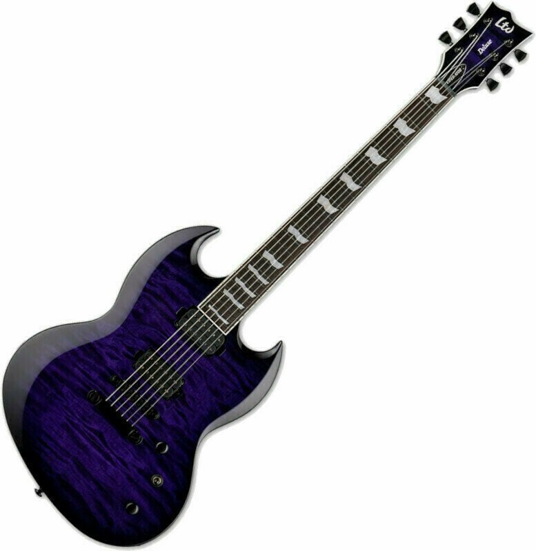 ESP LTD VIPER-1000 See Thru Purple Sunburst ESP LTD