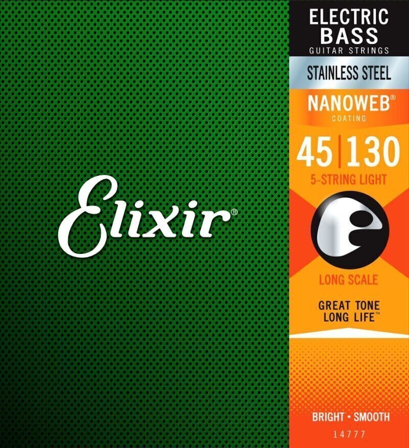 Elixir 14777 NanoWeb Light Long Scale 45-130 Elixir