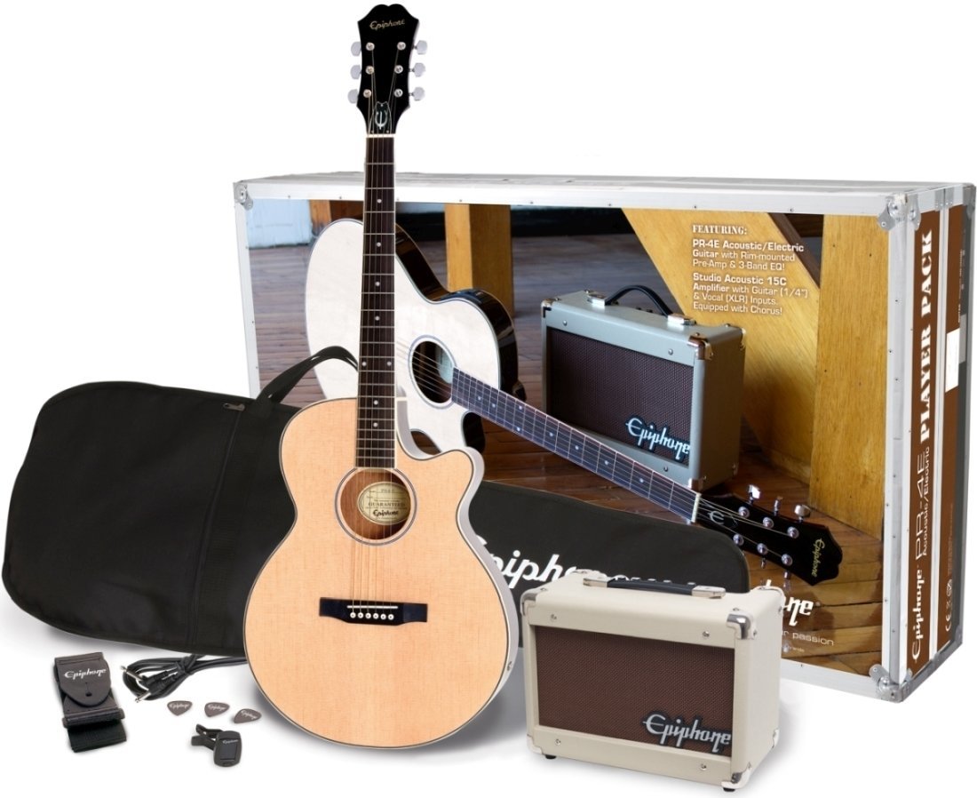Epiphone PR-4E Acoustic/Electric Player Pack Natural Epiphone