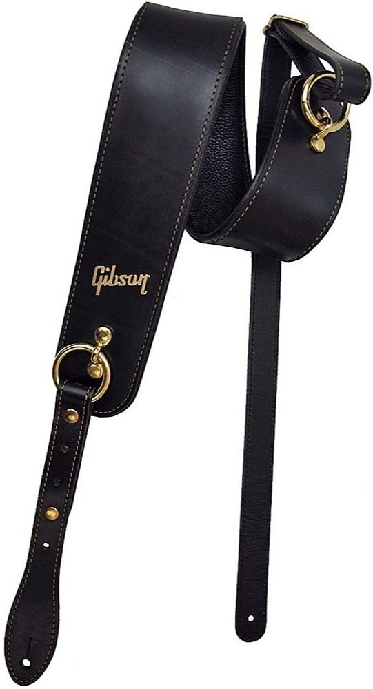 Gibson The Premium Saddle Kytarový pás Černá Gibson