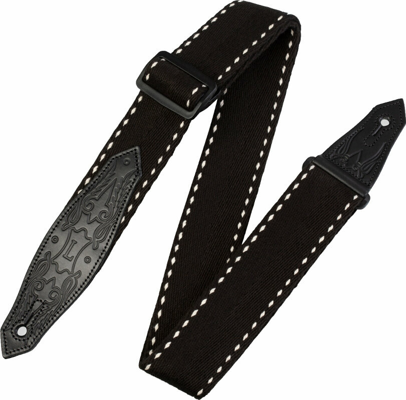 Levys MSSC80-BLK Country/Western Series 2" Heavy-weight Cotton Guitar Strap Black Levys
