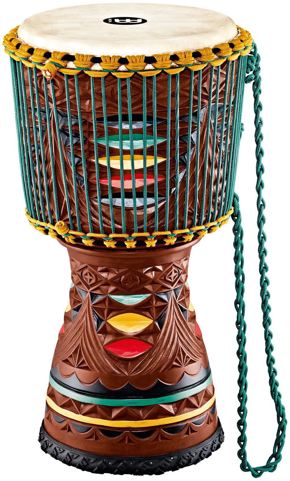 Meinl AE-DJTC2-L Artisan Tongo Carved Djembe Coloured ornamental carving Meinl