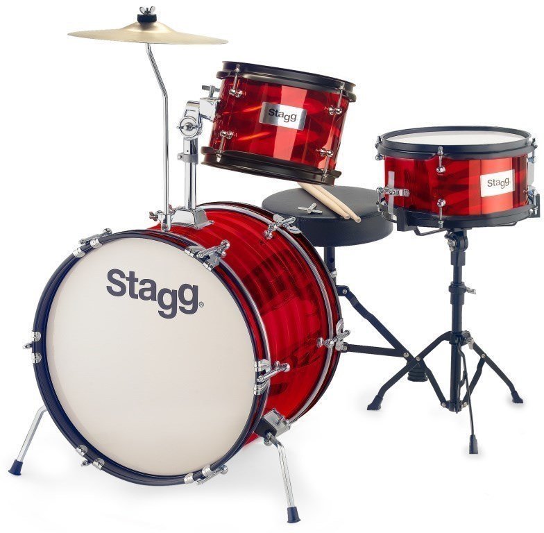 Stagg TIMJR3-16B Dětská bicí souprava Červená Červená Stagg