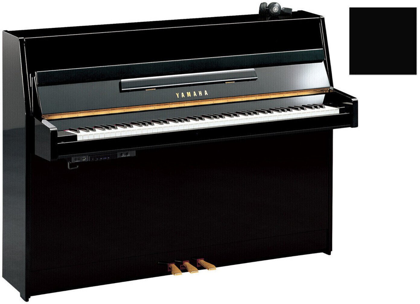 Yamaha B1 SC2 Silent Piano Polished Ebony with Chrome Yamaha