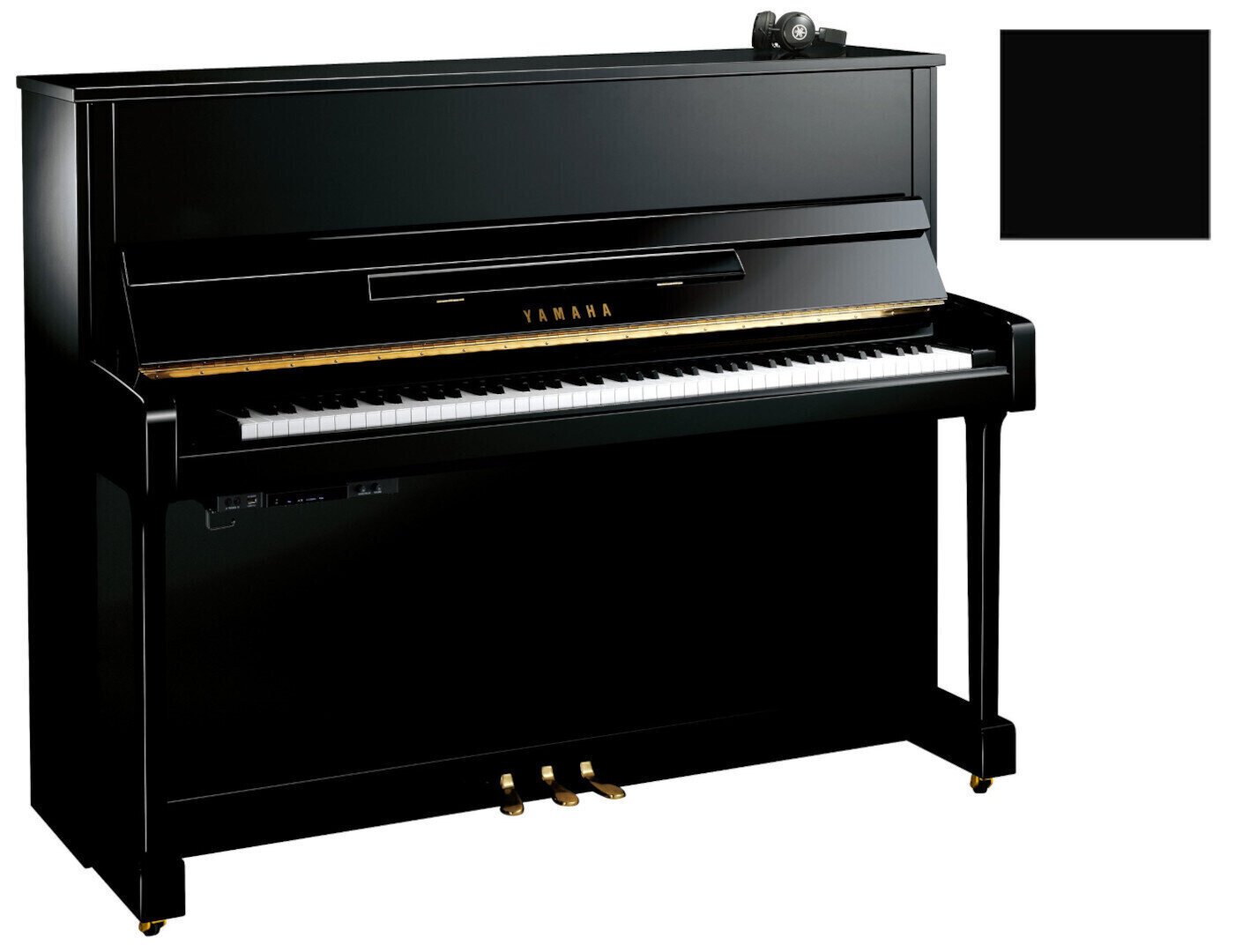 Yamaha B3 SC2 Silent Piano Polished Ebony with Chrome Yamaha