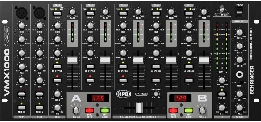 Behringer VMX1000USB DJ mixpult Behringer