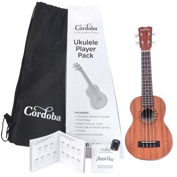 Cordoba Ukulele Player Pack Sopránové ukulele Natural Cordoba