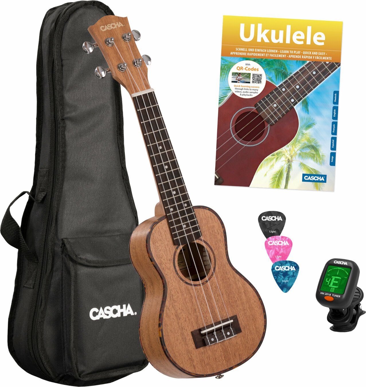 Cascha HH 2027 Premium Sopránové ukulele Natural Cascha