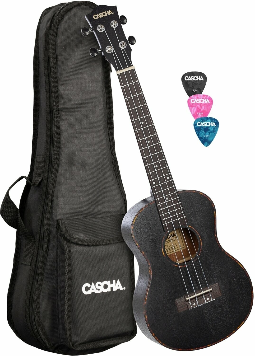 Cascha HH 2305L Tenorové ukulele Black Cascha