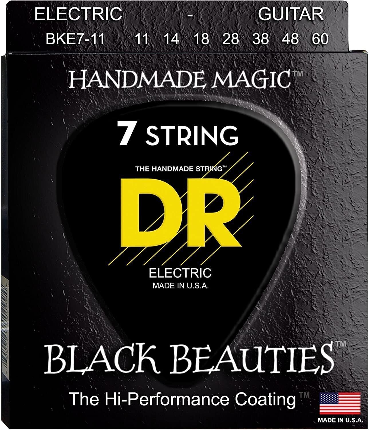 DR Strings Black Beauties BKE7-11 DR Strings