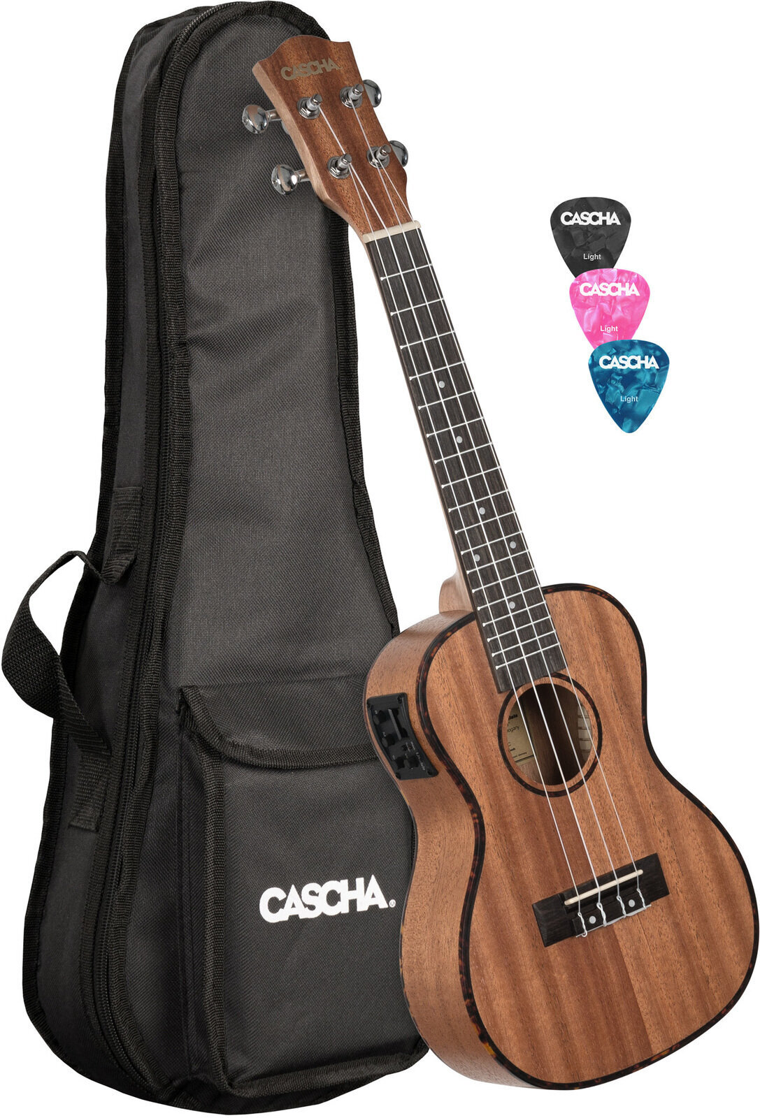 Cascha HH2035E Koncertní ukulele Natural Cascha