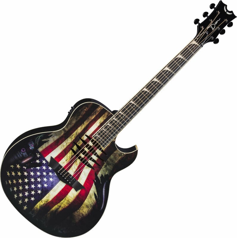 Dean Guitars Mako Valor A/E USA Flag Dean Guitars