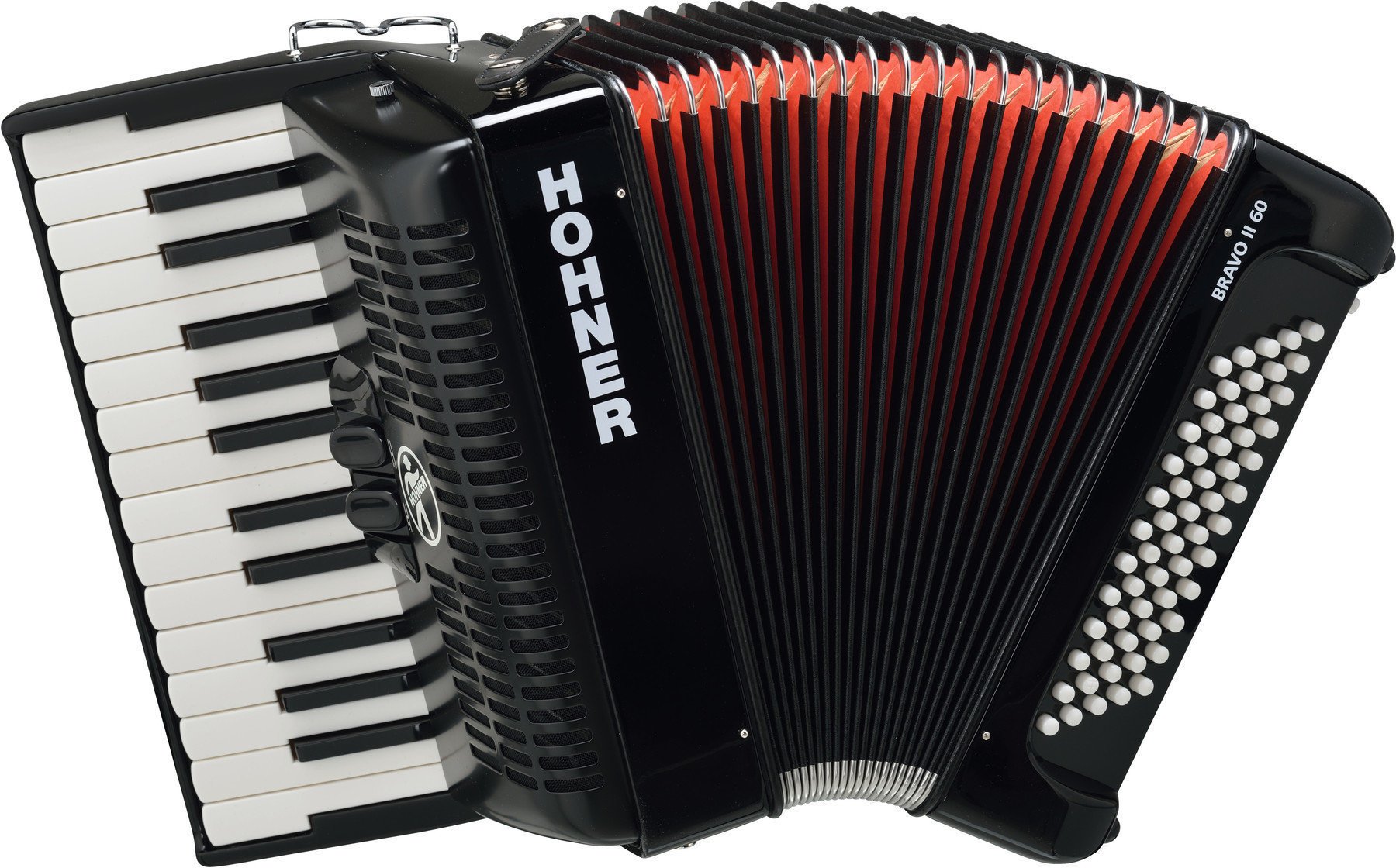 Hohner Bravo II 60 Černá Klávesový akordeon Hohner