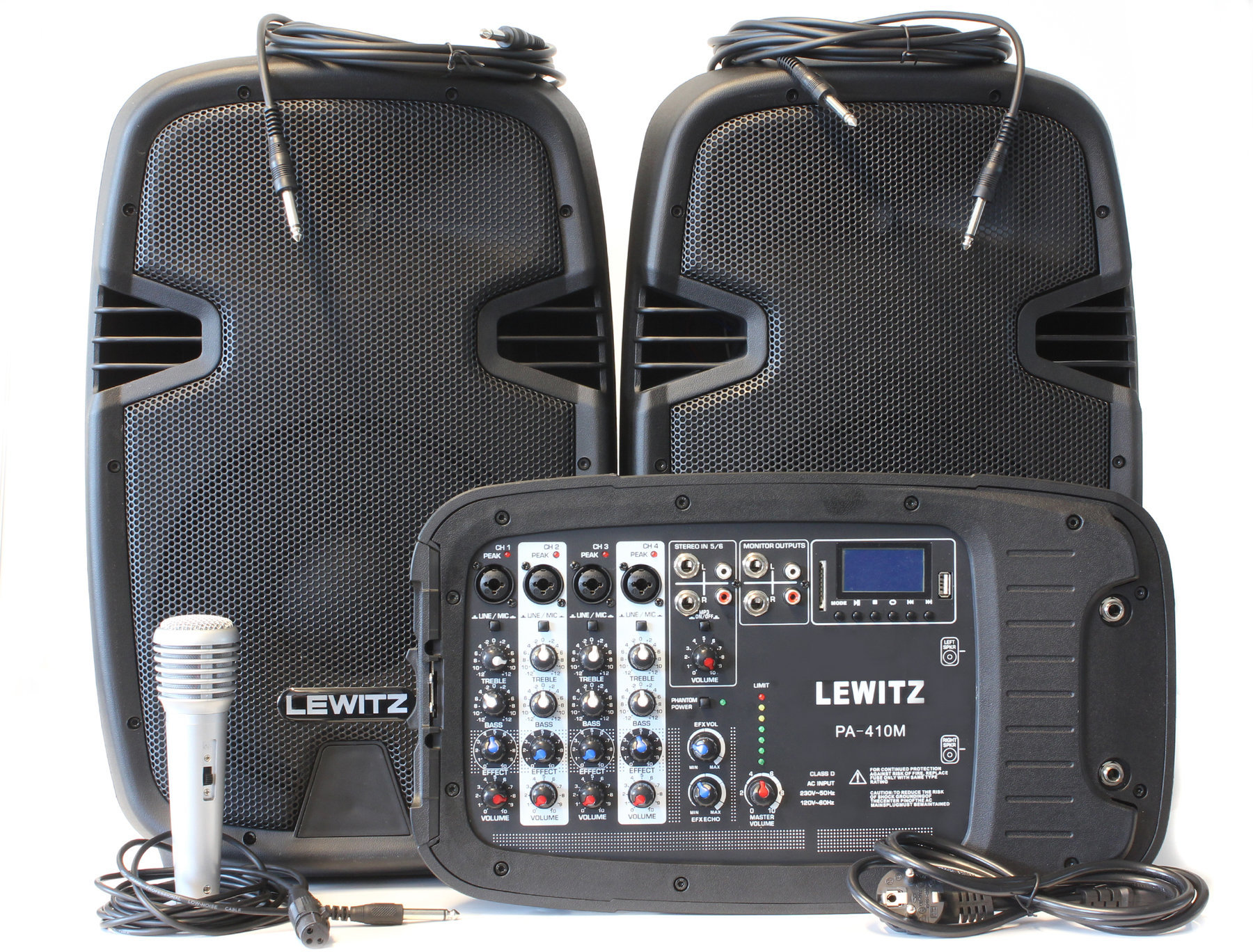 Lewitz PA 410 M Přenosný ozvučovací PA systém Lewitz