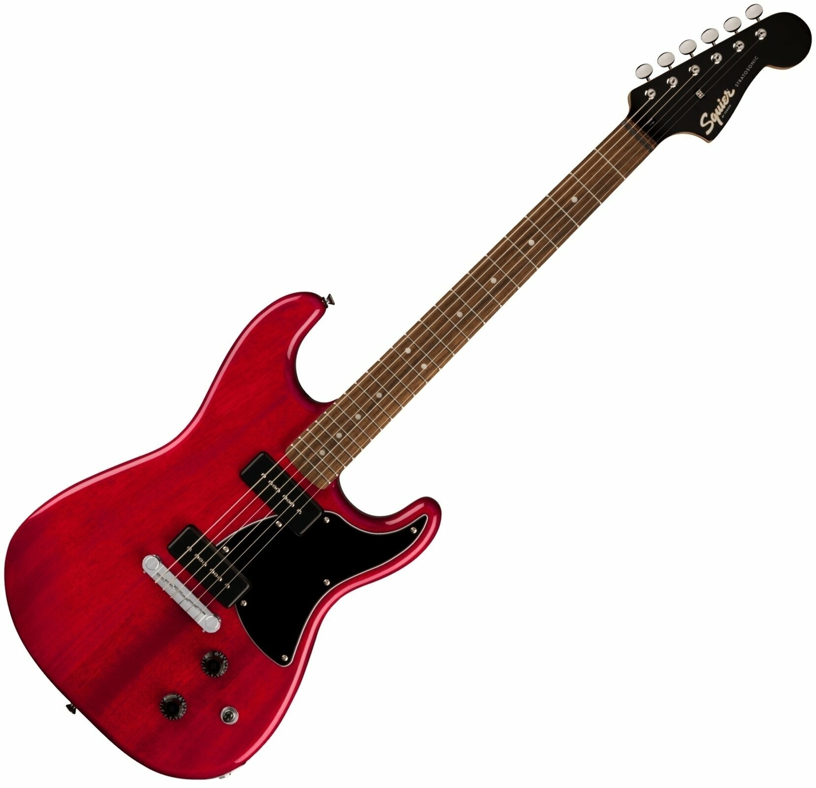 Fender Squier Paranormal Strat-O-Sonic Crimson Red Transparent Fender Squier