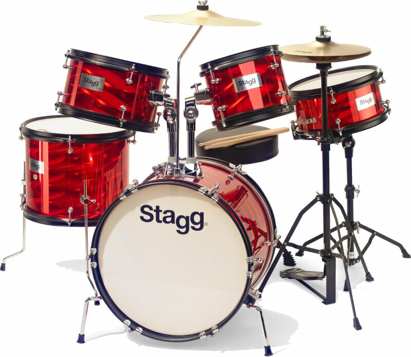 Stagg TIM JR 5/16B RD Dětská bicí souprava Červená Stagg