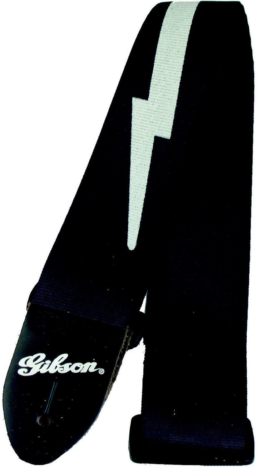 Gibson Lightning Bolt Style 2" Safety Strap - Jet Black Gibson