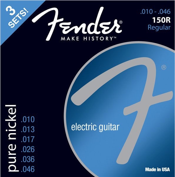 Fender 150R Electric Pure Nickel Ball End 10-46 3 Pack Fender