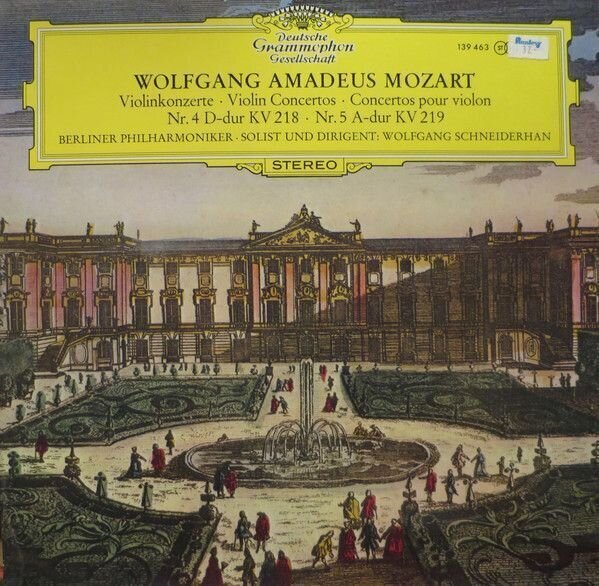 W.A. Mozart - Violinkonzerte No 4 & No 5 (LP) W.A. Mozart