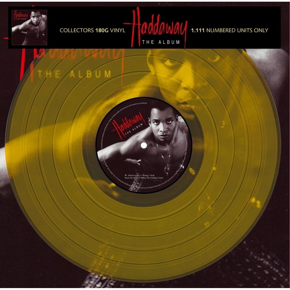 Haddaway - The Album (Limited Edition) (Numbered) (Yellow Transparent Coloured) (LP) Haddaway