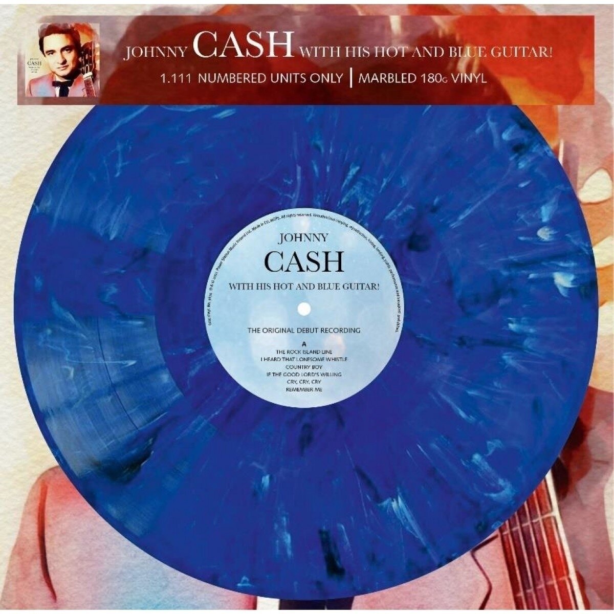 Johnny Cash - With His Hot And Blue Guitar (Limited Edition) (Reissue) (Blue Marbled Coloured) (LP) Johnny Cash