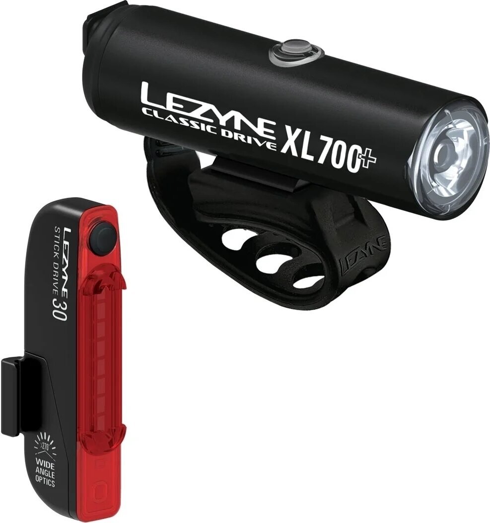 Lezyne Classic Drive XL 700+/Stick Drive Pair Cyklistické světlo Lezyne