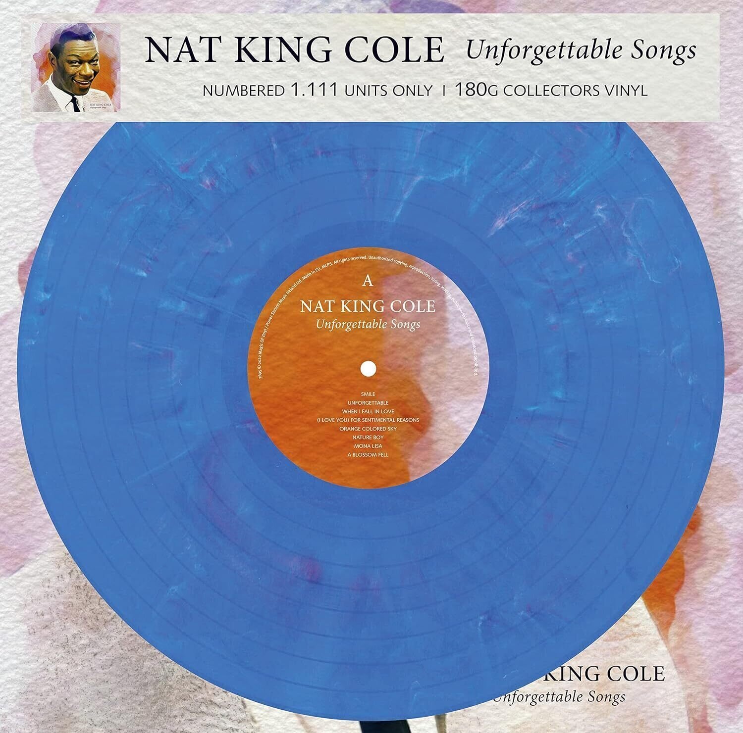 Nat King Cole - Unforgettable Songs (Limited Edition) (Numbered) (Blue Marbled Coloured) (LP) Nat King Cole