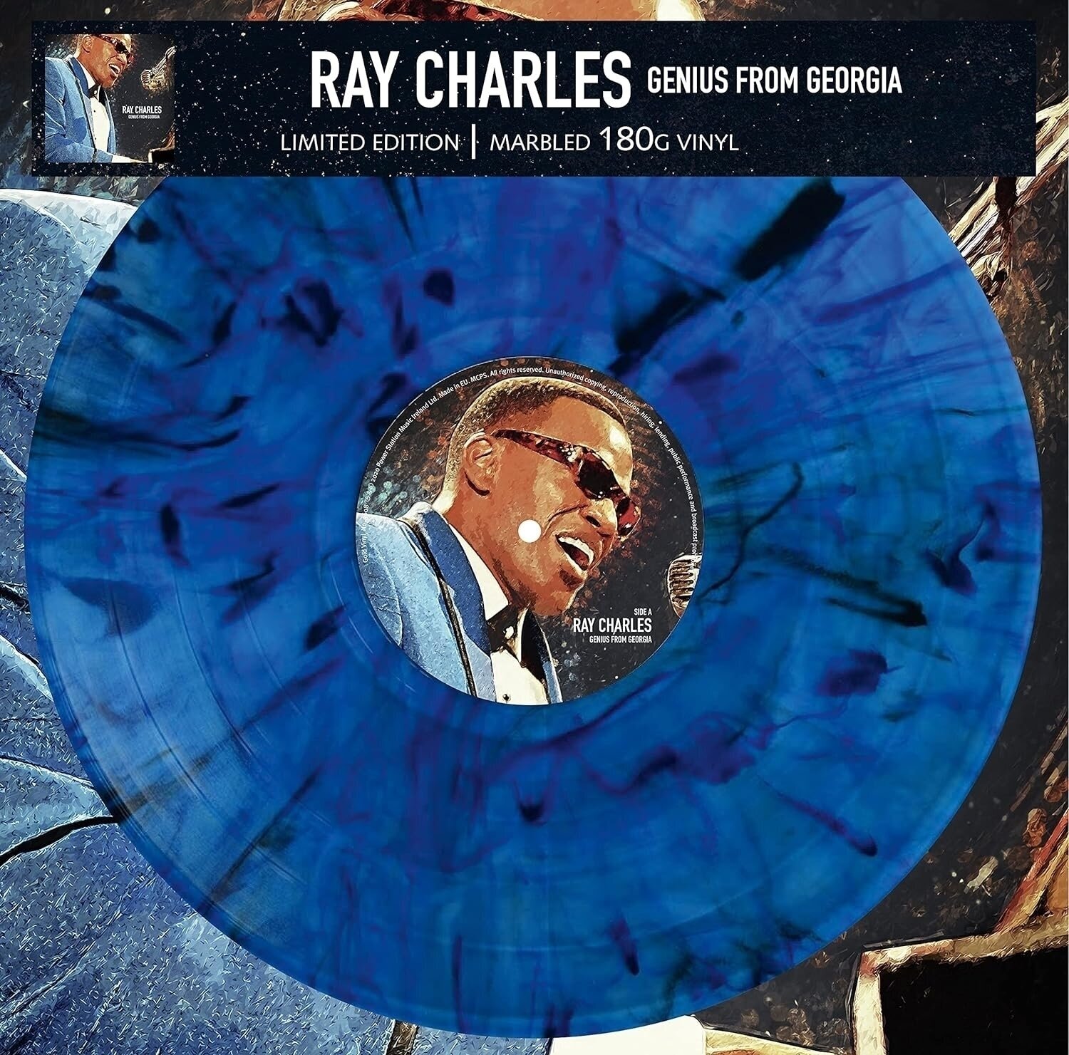 Ray Charles - Genius From Georgia (Limited Edition) (Reissue) (Blue Marbled Coloured) (LP) Ray Charles