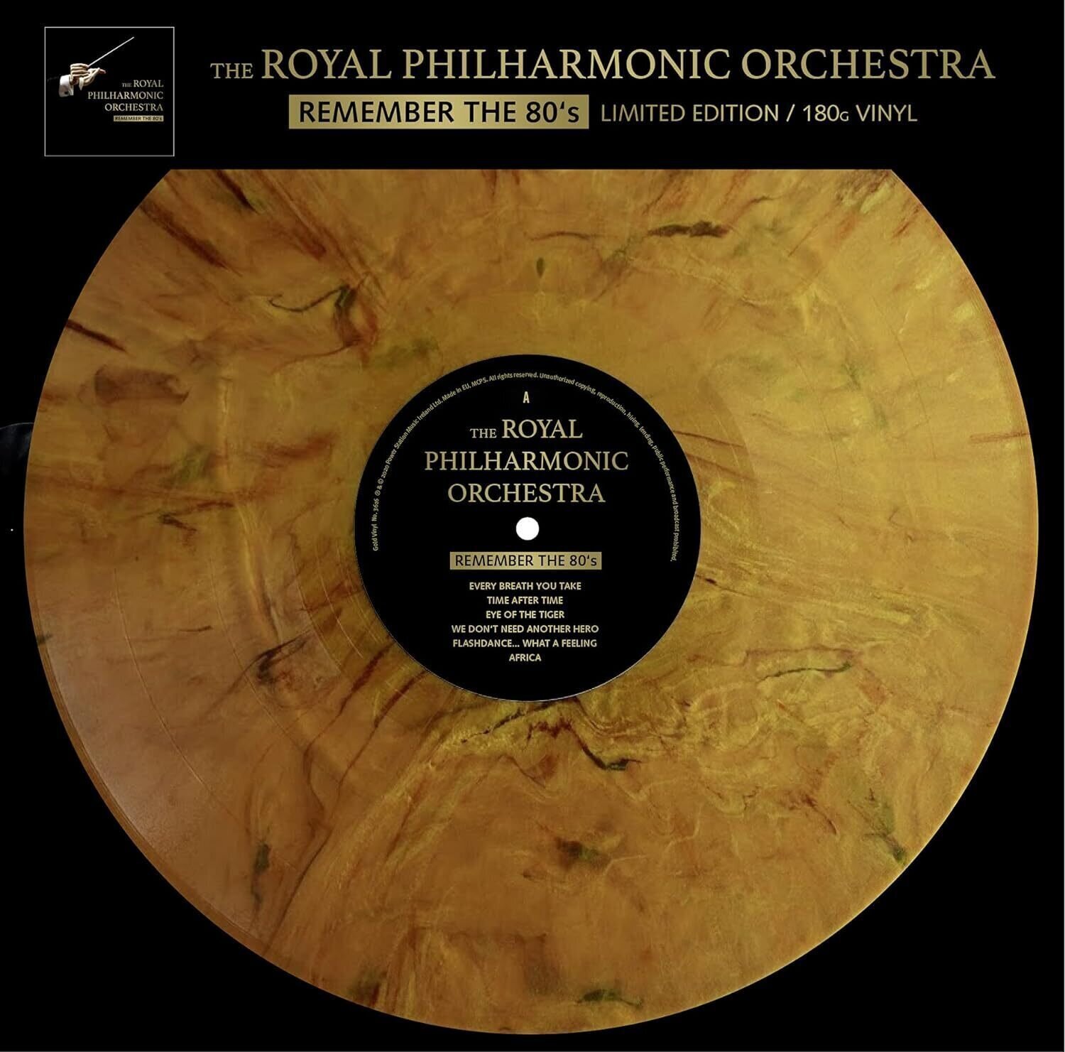 Royal Philharmonic Orchestra - Remember The 80's (Limited Edition) (Numbered) (Golden Marbled Coloured) (LP) Royal Philharmonic Orchestra
