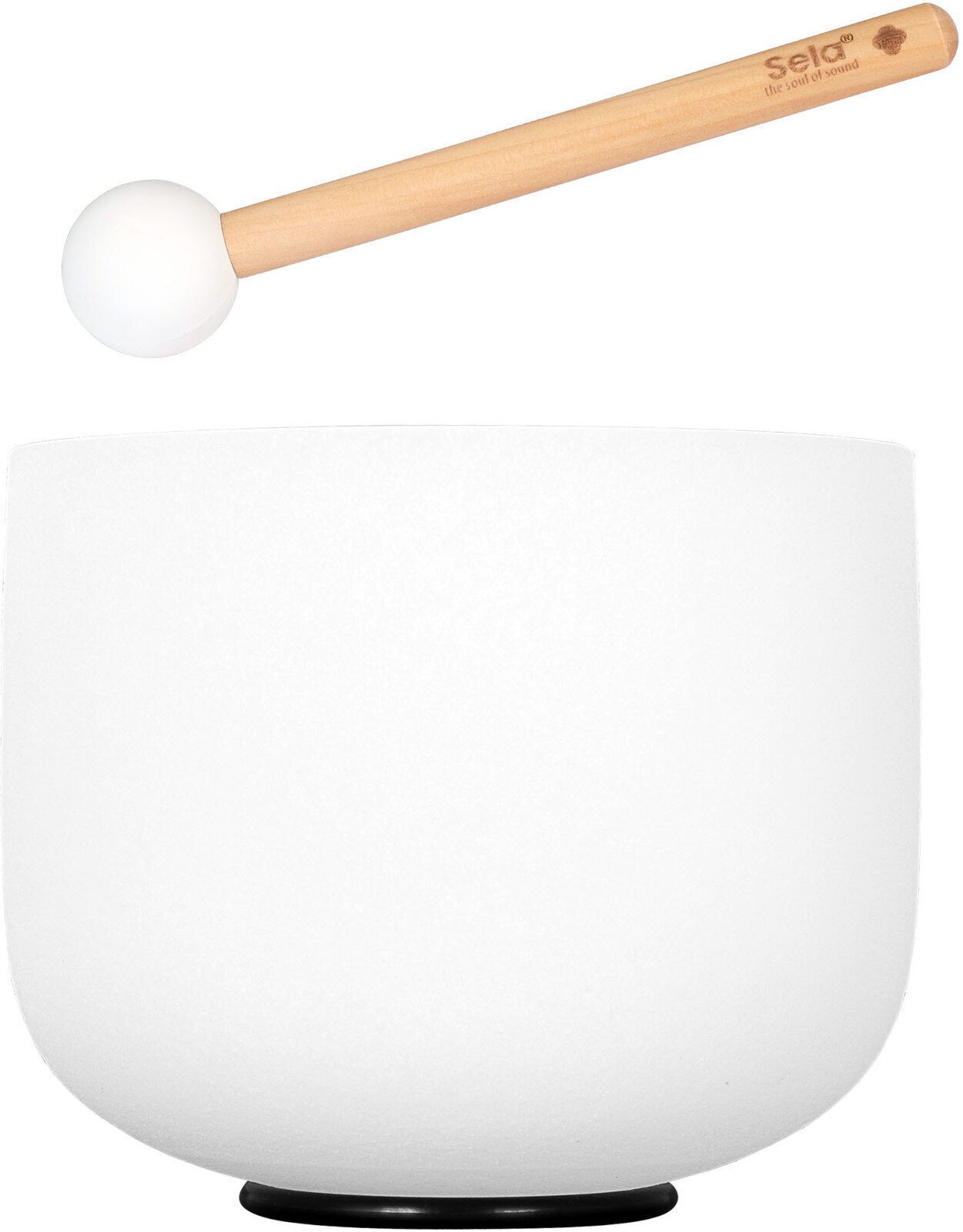 Sela 10" Crystal Singing Bowl Frosted 432 Hz E incl. 1 Wood Mallet Sela