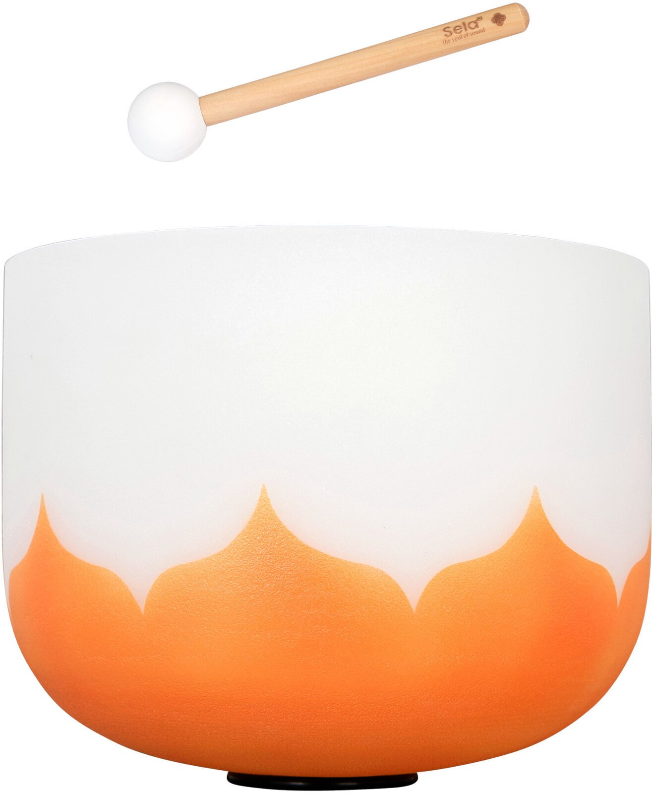 Sela 13“ Crystal Singing Bowl Set Lotus 432Hz D - Orange (Sacral Chakra) Sela