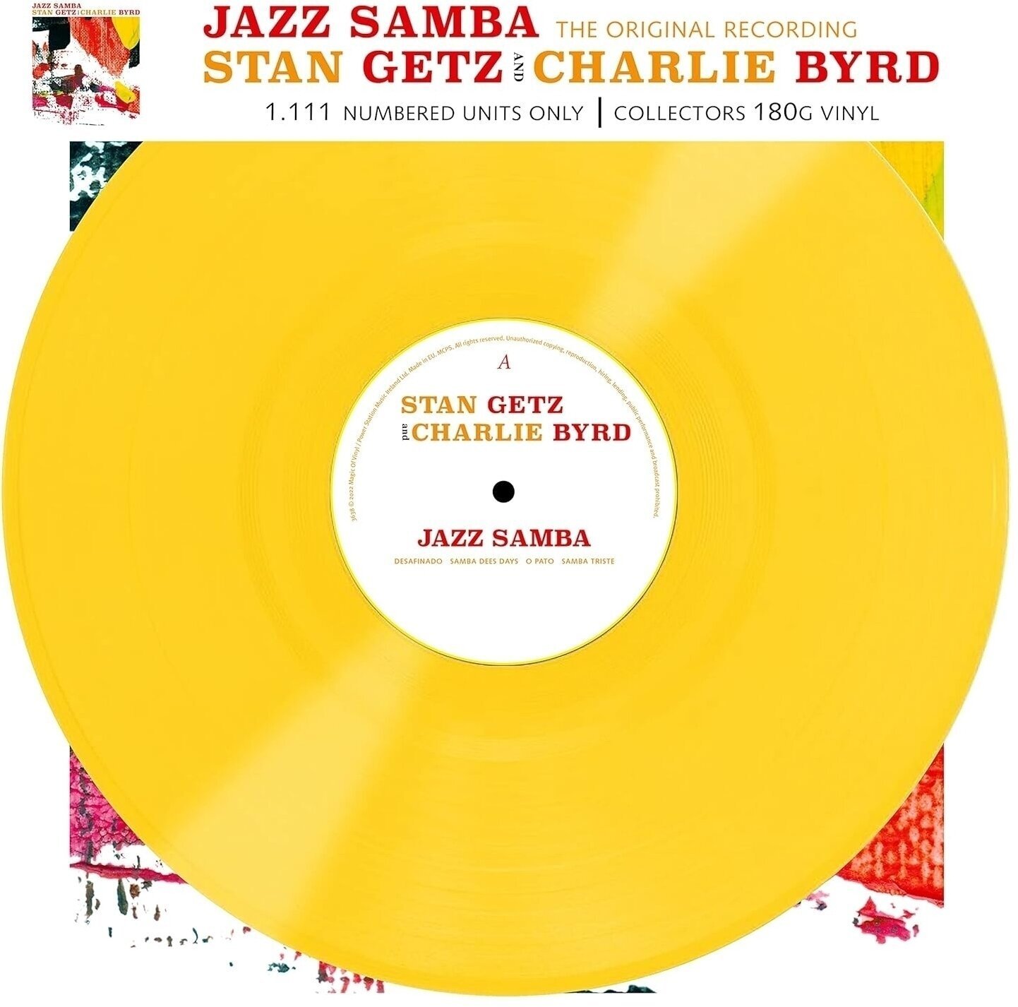 Stan Getz & Charlie Byrd - Jazz Samba (Limited Edition) (Numbered) (Reissue) (Yellow Coloured) (LP) Stan Getz & Charlie Byrd